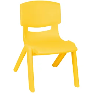 alles-meine.de GmbH Kinderstuhl/Stuhl - Farbwahl - gelb - Plastik - bis 100 kg belastbar/kippsicher - für INNEN & AUßEN - 0-99 Jahre - stapelbar - Garten - Kindermöbel für ..