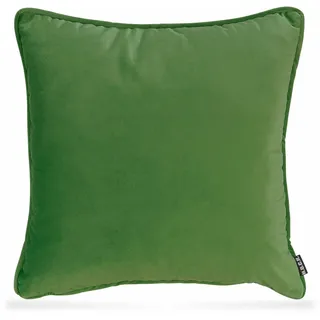 H.O.C.K. Dekokissen Nobile Samt, Kissenhülle mit Füllung, 1 Stück grün 50 cm x 50 cm