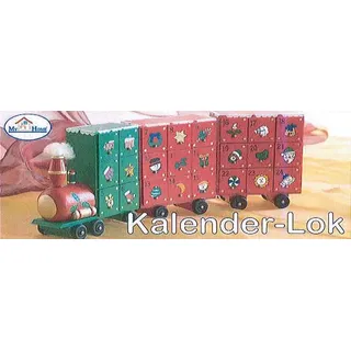 Holz Adventskalender Lok