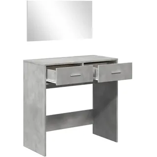 vidaXL Schminktisch mit Spiegel Betongrau 80x39x80 cm