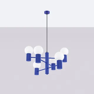 Sollux Lighting Halo 6-flg. 60 cm rund/blau