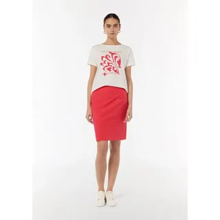 comma Minirock Rock Elastischer Bleistiftrock aus Viskosemix rosa 38