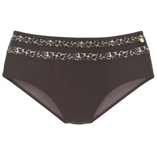 LASCANA Highwaist-Bikini-Hose Damen Braun 38