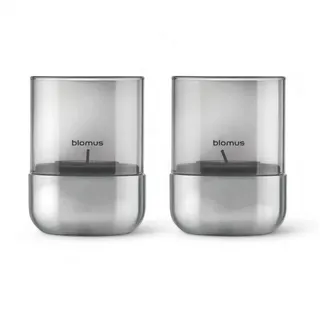 BLOMUS Windlicht Calma Edelstahl Silber