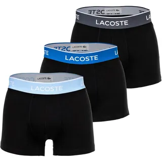 Lacoste Boxershorts Baumwolle Schwarz/Grau/Blau XL 3er Pack