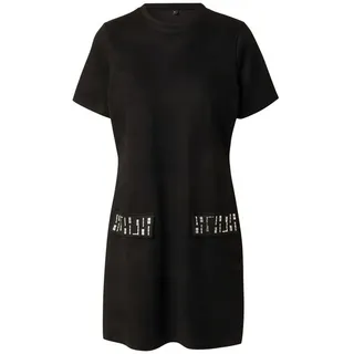 Trendyol Minikleid (1-tlg) Ziersteine schwarz|silberfarben XS