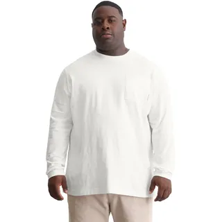 Langarmshirt MARC O'POLO "in Heavy-Slub-Jersey-Qualität", Herren, Gr. 3XL, weiß (m101), Obermaterial: 100% Baumwolle, unifarben, skinny fit, Rundhals, Shirts Langarmshirt