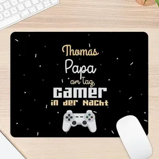 Wanapix | Vatertag Mousepad mit Foto | Vatertagsgeschenk für Papa | Mauspad personalisiert | rutschfeste Gummibasis | 33,5 x 25cm - 0,3 cm Dicke | Papa Gamer