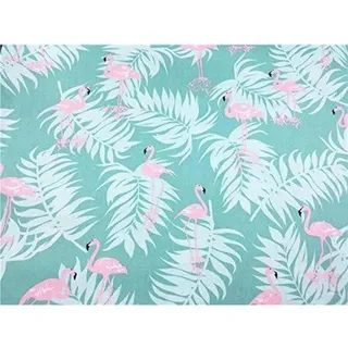 Gyulin Kissenbezug V-Form 100% Baumwolle 300TC Aquablaue Flamingos