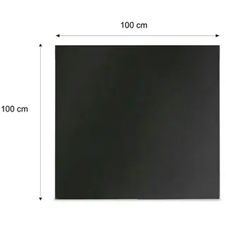 Valo Funkenschutzplatte  (100 x 100 cm, Schwarz, Stahl, Quadratisch)
