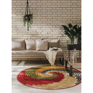 benuta Outdoorteppich Kenya, rund, Höhe: 5 mm, Kunstfaser, Berber, Ethno-Style, Wohnzimmer bunt