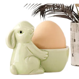 Osterhasen-Eierbecher für Kinder, Neuheit Keramik Tier Eierbecher, weich oder hart gekocht Eierhalter, Halter für Küche, Frühlingsdekoration, Abendessen, Ostern, Tischdekoration
