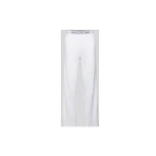 Straight Leg Pyjama-Hose mit elastischem Label-Bund, Offwhite, S