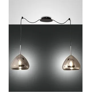 Fabas Luce Glow 2-flg. 40W 40 cm schwarz/verchromt