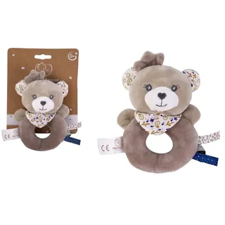 Dodo d'AMOUR - Schüttelbär - Bär - 037290 - Beige - Fleece - Geburt - Plüsch - Baby - Beruhigend - Weich - Waschbar - 13 cm x 10 cm - Ab 0 Monaten