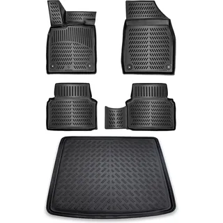 ELMASLINE 3D Gummimatten & Kofferraumwanne Set für Hyundai Tucson (2020-2026) Plug-in Hybrid | Zubehör Fußmatten Kofferraummatte