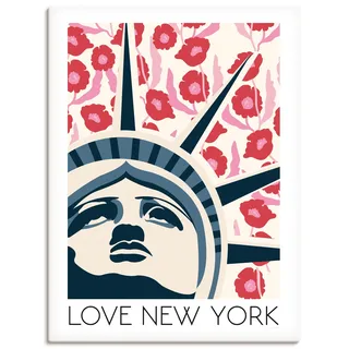 Wandbild ARTLAND "Love New York", farbe bild(er): rot, B:90cm H:120cm, Bilder, als Alubild, Leinwandbild, Poster, Wandaufkleber in verschied. Größen