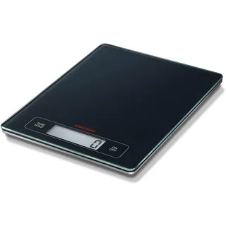 Soehnle Page Profi Digitalwaage für max. 15 kg, Digitale Küchenwaage mit großer Wiegefläche und Tara, praktische Haushaltswaage mit Hold-Funktion, Schwarz
