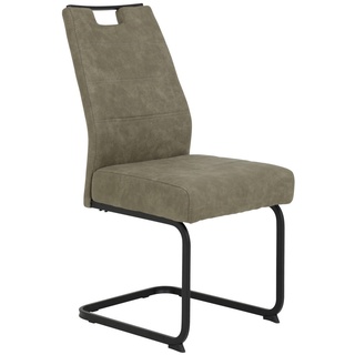 Harper 4er Set Hela Freischwinger Kerstin Stoff Grau Schlamm