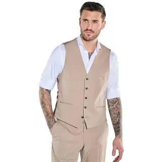 emilio adani Anzugweste Herren Anzug-Weste slim fit, Beige beige|braun 46; XS