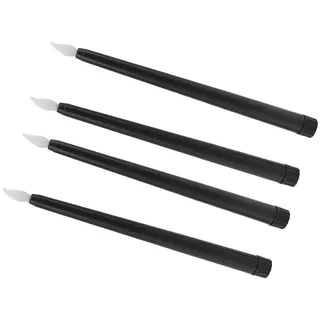 Yctze LED-Kerzen, 4 Stück, Rauchfrei, Flammenlos, Sicher, Umweltfreundlich, Warmes Licht, Elektrische LED-Stabkerze (BLACK)
