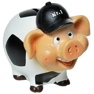Sparschwein,Spardose,Sparbüchse Sparschwein "Fußball-Schwein" mit Schloß aus Polyresin