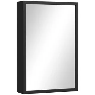 kleankin Spiegelschrank 40 cm Schwarz