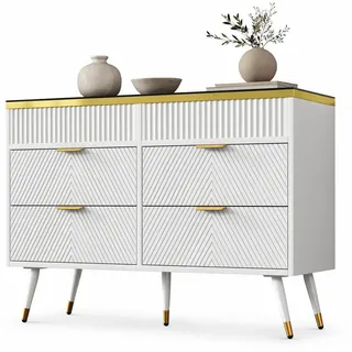 stilvora Kommode 120 x 76 x 40 cm Weiß