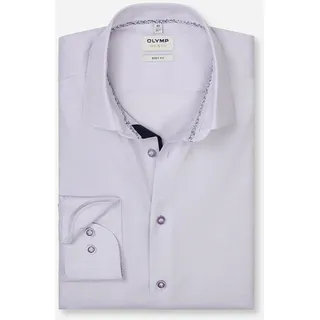 Olymp Herren Hemd Langarm Schlank 200614 | Hemd, Manschette, Body Fit, 97%Baumwolle/3%Elastolefin - 43