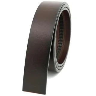 Herren-Gürtel aus Rindsleder ohne Schnalle, 3,5 cm breit, echter Genvine-Ledergürtel ohne automatischen Schnallenriemen, Designer-Gürtel for Herren (Size : 110cm, Color : Coffee)