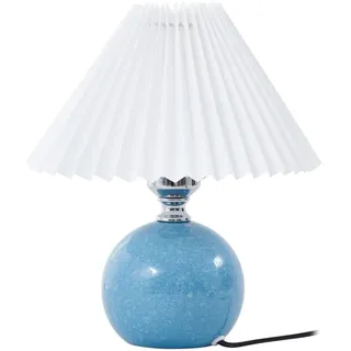 Lindby Tischlampe Kerimi (Skandinavisch) in Blau aus Keramik (1 flammig, E27) - Tischleuchte Schreibtischlampe Nachttischlampe Wohnzimmerleuchte