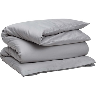 Gant Bettbezug einzeln 135x200 cm | moon-grey  Mako-Satin Bettwäsche Sateen