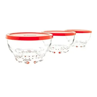 COFI 1453 Glasschalen Rot 3-tlg.