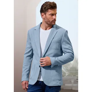 John Devin Sakko aus elastischer Jersey Pikee-Qualität lässiges Stretchsakko mit dezentem Muster blau XXXL (64/66)