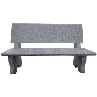Dehner Gartenbank 2-Sitzer, 120 x 50 x 75 cm, Granit, robuste und klassisch schöne Sitzbank aus Granit grau