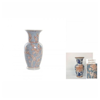 DKD Home Decor Dekovase Vase DKD Home Decor Porzellan Blau Orange Orientalisch 24 x 24 x 46 cm