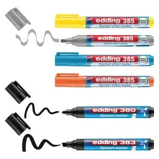edding Flipchart-Marker 1,0 - 5,0 mm 6 St. Gelb/Orange/Schwarz