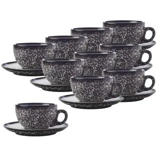 Maxwell & Williams Kaffeetasse mit Untertasse 0,25 l Schwarz 10 St.