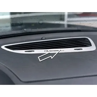 Interieur Stahlabdeckung für Alfa_Romeo 159 & BRERA & SPIDER (939) - 1 Stück Zentrale Defrosterdüsen Rahmen Zubehör Edelstahl Gebürstet Blenden Cockpit Dekor