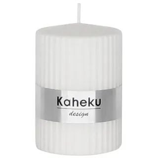 Kaheku Stumpenkerze Kaheku Rillenkerze, Powder Weiß, Ø 7 cm, 1173001420 (1-tlg)