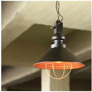 Licht-Erlebnisse Pendelleuchte INDUSTRIE, ohne Leuchtmittel, Hängeleuchte Esszimmer Chocolate Industrial vintage Hängelampe Lampe braun|bunt