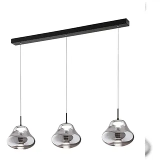 Fabas Luce Deva 3-flg. 42W 120 cm grau transparent