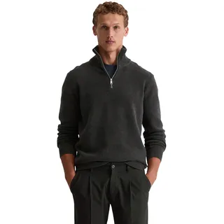 Troyer MARC O'POLO "aus feiner Chenille", Herren, Gr. S, broken graphite, Obermaterial: 74% Baumwolle, 21% Schurwolle, 5% Polyamid, unifarben, Pullover Troyer