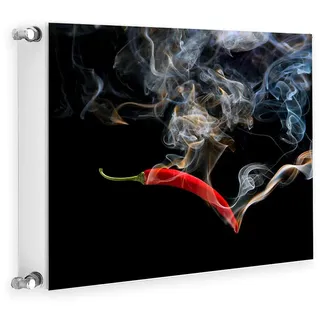 TMK ArtDeko Heizkörperabdeckung Magnetisch Dekorativer Sichtschutz Energiesparend 60x60 Magnet Heizkörperabdeckung, Heizkörperverkleidung, Chili Schwarz