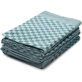 Hometex Premium Textiles 10er Set Zwirn Geschirrtücher | Grubentücher in extra Dicker Qualität - 220 g/m2 | 100% Baumwolle sehr saugfähig | ÖKO-TEX 100 Standard | 50 x 70cm Petrol