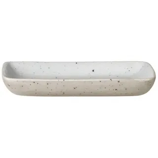 Blomus Snackteller, Grau, Beige, Keramik, rechteckig, 13.5x10x1.3 cm, Essen & Trinken, Geschirr, Teller, Speiseteller