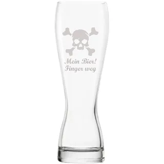 Bierglas, Bierkrug, Weizenglas mit Gravur Wunsch-Motiv und Wunsch-Name, Text personalisiert, Geschenkidee für Bierfreunde, Glas: :Weizenbier 0.3l