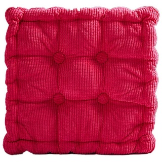 Juoungle Sitzkissen Rutschfeste Memory-Schaum-Stuhlpolster für Esszimmerstühle, Memory-Schaum gefüllt rot
