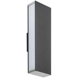 Lucande LED Wandleuchte außen Aegisa (spritzwassergeschützt (Modern) in Schwarz aus Edelstahl, Außenwandleuchten Wandlampe Led Außenlampe Outdoor für Außenwand/Hauswand Haus
