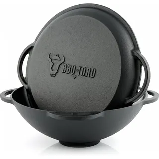 BBQ-Toro Kazan, Gusseisen Topf, 6,9 Liter, Traditioneller Gusstopf - Schwarz